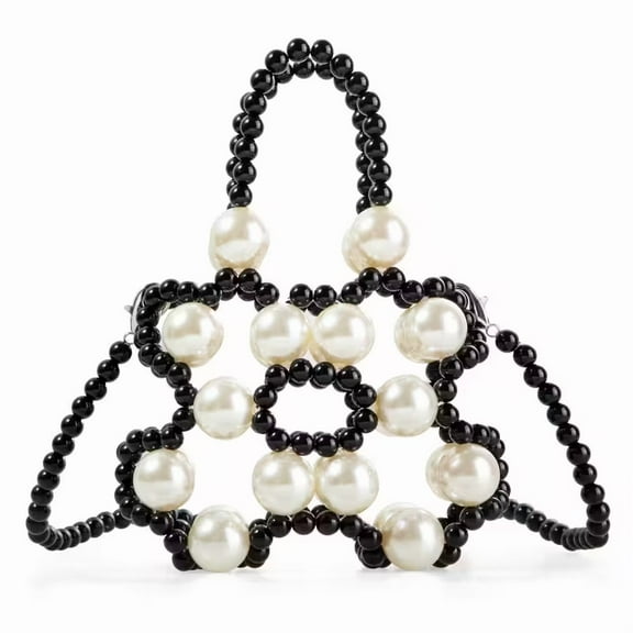 YIFEI Acrylic Beaded Hollow Out Handbag Purse Evening Bag for Wedding Party