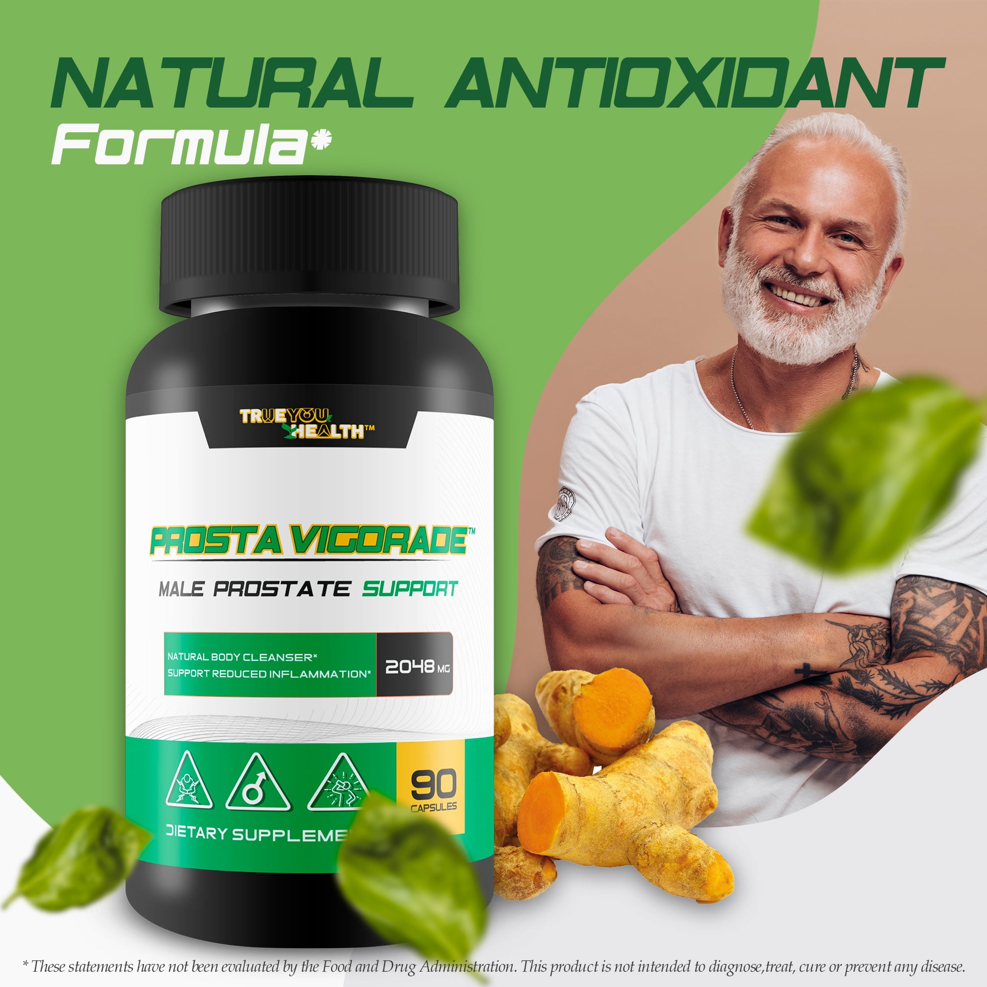 Prosta Vigorade - Male Prostate Support - Natural Antioxidant Formula - Promote Energy & Stamina with Green Tea - Support Blood Flow & Normal Prostate Size - Aid Prostate Health