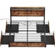 thumbnail image 2 of Base Cama Queen Size, Bluelander con Conectores y Puertos USB, Base de Cama con Almacenamiento, Café, 2 of 5