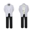 thumbnail image 2 of 7pc Boy Formal Black & White Suit Tux Set Satin Bow Tie & Vest Baby Sm-20 Teen, 2 of 3