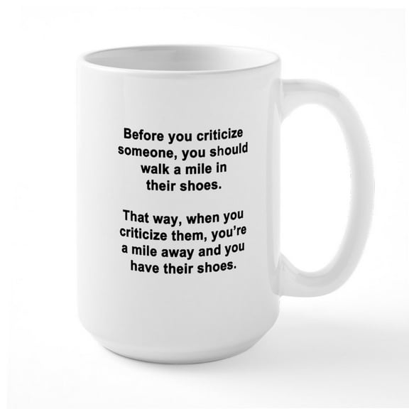 CafePress - Criticize Ceramic Mug - 15 oz Ceramic Large White Novelty Mug
