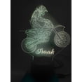 thumbnail image 2 of YSITIAN Dirt Bike lamp 3D Illusion Night Light,Remote Control Table Desk Lamps, USB Charger Lighting Home Decoration for Kids,Birthday Gift Led Colors Optical H1116-343, 2 of 3