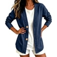 thumbnail image 4 of Stralyhd Denim Shirt Jackets for Women Denim Cardigan Jacket Long Sleeve Button Down Outwear Casual Workout Jacket Dark Blue S, 4 of 4