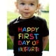 thumbnail image 1 of “Happy First Of The Kindergarten” Letter Print Creative T-Shirts, Soft & Elastic Comfy Crew Neck Short Sleeve Tee, Girls' Daily Wear Top, 1 of 7