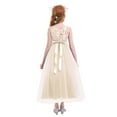 thumbnail image 6 of IBTOM CASTLE Big Girl Flower Lace Princess Tulle Long Dress for Kids Prom Formal Pageant Dance Gown 7-8 Years Champagne, 6 of 8