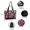 thumbnail image 2 of FORMRS Canvas Laptop Tote Bag for Women with 15.6" Computer Compartments Shoulder Handbag, Ethereal Floral Harmony, 2 of 7