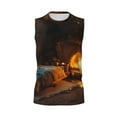 thumbnail image 6 of Picia Cozy Tree Hole Cabin mens Cotton Tank Undershirts , Moisture-wicking Ribbed Tanks, Lightweight Cotton Tank Undershirts-Small, 6 of 8