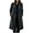 Black, variant on Women's Tweed Jacket Mid-Length Long Sleeve Double Breasted with Pockets Warm Coat for Work Days Black