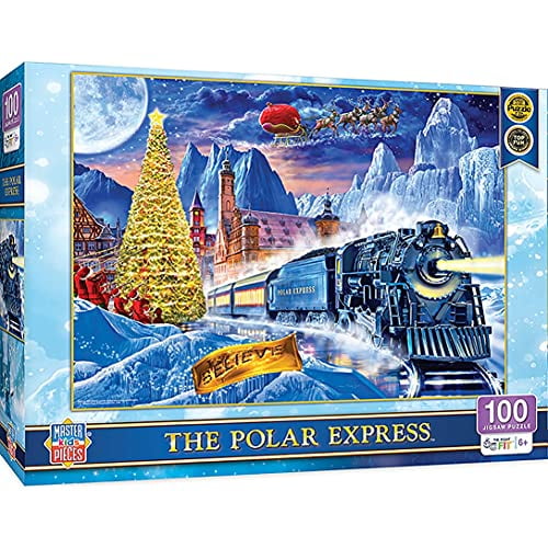MasterPieces Enfants Licence Spécialité Droite Ajustement Puzzles Collection - le Polar Express 100pc 100 Pièces Puzzle