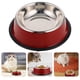 thumbnail image 2 of 1 cuenco de acero inoxidable de 18 cm para mascotas, comedero para perros y gatos (rojo), 2 of 7