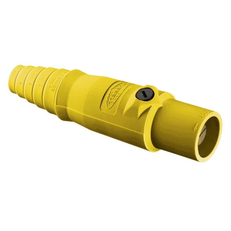 UPC: 0783585112152 | Hubbell Wiring Systems HBL300MY TPE Single Pole Male Plug  300 Amp  600VAC/250VDC  Number 6 – 2/0 Cable Size  Yellow