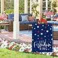 thumbnail image 4 of Sm:)e Fireworks Let Freedom Ring Fourth of July Garden Flag 12x18 Inch, Double Sided, Blue, 4 of 8