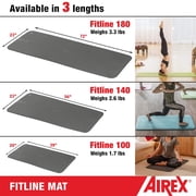 AIREX Fitline 140 Cushioned Foam Fitness Mat for Yoga & Pilates, Aqua