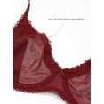 thumbnail image 6 of Women's Balconette Lace Bra See Through Demi Sheer Mesh Plus Size Underwire, 6 of 7