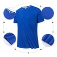 thumbnail image 3 of Sngxgn Menâs Active Crew Neck T Shirts Short Sleeve Tee(Blue,M), 3 of 4