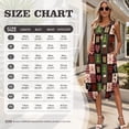 thumbnail image 7 of FUIALDOLG Merry Christmas Theme Plaid Women's Sleeveless Beach Dress Trendy Pleated Sundress Round Neck Asymmetric Dresses Christmas Dresses for Xmas Party New Year,S, 7 of 7