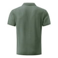 thumbnail image 3 of Green Shirt Men Shirts Quick Dry Performance Short Sleeve Shirts Pique Jersey Golf Shirt Green S, 3 of 4