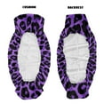 thumbnail image 6 of ZIATUBLES Deep Violet Leopard Print UTV Seat Covers 2 Pack, Waterproof Polyester Replacement Front Bench Seats Covers, Wear-Resistant UTV Outdoor Accessory Part for Kawasaki Mule, 6 of 8