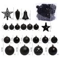 thumbnail image 2 of 45Pcs Christmas Ball Ornaments Xmas Tree Top Star Decoration Black Red Gold Bauble For Home Navidad Noel Natal Hanging Pendent, 2 of 5