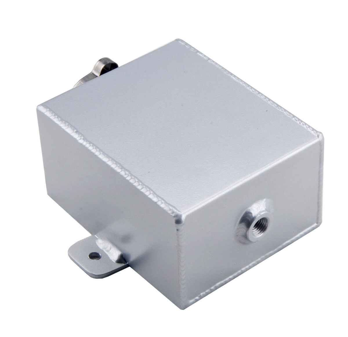 1.2L Aluminum Coolant Overflow Expansion Universal Reservoir Tank Bottle with Cap Silver