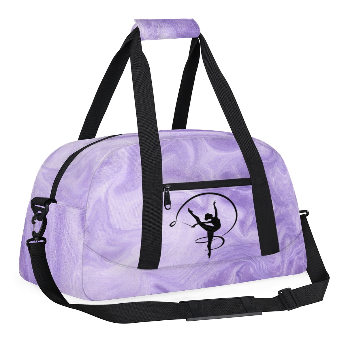 Qzjjjmy Dance Gymnastics Bag for Girls Kids Sports Duffle Bag Ballet Bag Travel Bag