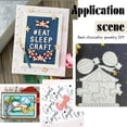 thumbnail image 6 of 4Pcs 4 Styles Hollow Flower Lace Border Cutting Die Metal Cutting Stencils Carbon Steel Die with Poplar Wood Brush for DIY Crafts Scrapbook Album Paper Card Making Gray, 6 of 6