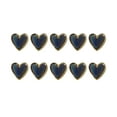 thumbnail image 3 of dianhelloya10Pcs Nail Decorations Exquisite Shape Stunning Visual Effect Eco-friendly Vivid Color Decorative Alloy 3D Love Heart Nail Art Decors DIY Manicures Black, 3 of 8