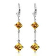 thumbnail image 3 of Galaxy Gold 14k White Gold Leverback Earrings with Citrines, 3 of 4
