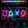 thumbnail image 2 of XL Led Gaming Mouse Pad with 14 Light Modes - Light Up Gamer Mouse Pad,31.5 x 11.8in Non-Slip Gamepad Style RGB Large Gamer Mousepad,Black Long Glowing Gaming Accessories for Desk,Waterproof, 2 of 7