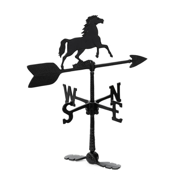 Klassen Bronze Horse Cast Aluminum Weathervane, Black