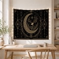 thumbnail image 5 of Patterned Deer Within a Celtic Crescent Moon, Mystical Celestial for Nature Lovers, Nordic Wall Art, Housewarming Gift, Tapestry Wall Hanging for Bedroom and Living Room, 5 of 7