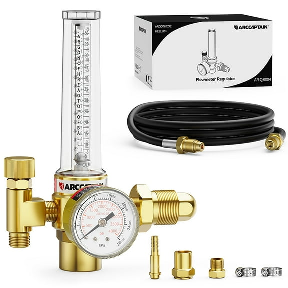 ARCCAPTAIN Welding Argon CO2 Gas Regulator Works with Argon, COâ‚‚, and Helium for TIG and MIG Welding Applications