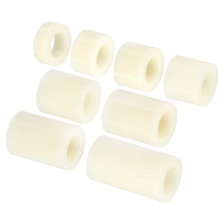 

Uxcell Round Spacer Washer Set 96 Pack Nylon 5 8 10 12 15 18 20 25mm Length for M8 Screws Block Beige