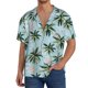 thumbnail image 1 of Fotbe Flamingos And Palms Camisa Estampada de Manga Corta para Hombre, Casual de Verano, Estilo Playero, Sin Arrugas-Medium, 1 of 5