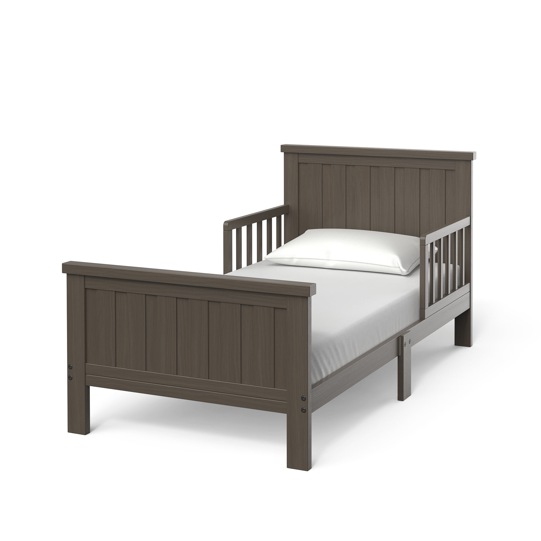 Child Craft Calder Toddler Bed with Guard Rails, Brushed Truffle