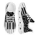 thumbnail image 1 of Zapatillas deportivas transpirables con plataforma suave y notas musicales psicodélicas para hombre, informales, con teclado de piano y notas musicales., 1 of 6