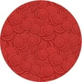 thumbnail image 1 of Ahgly Company Indoor Round Patterned Red Area Rugs, 5' Round, 1 of 6