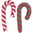 thumbnail image 1 of Juguete de calcetín de Navidad Foohvr Paquete de 2 juguetes de cuerda para perros de Navidad, 1 of 5