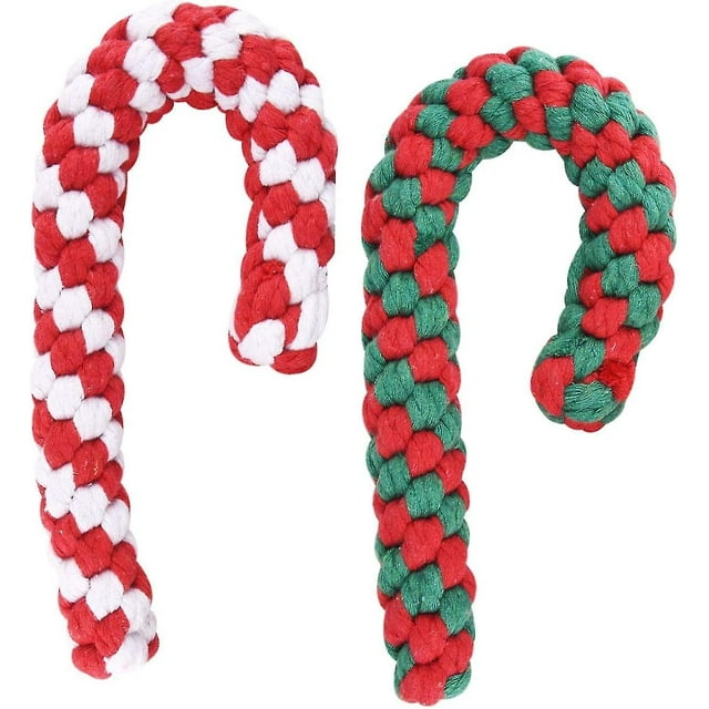 Juguete de calcetín de Navidad Foohvr Paquete de 2 juguetes de cuerda para perros de Navidad