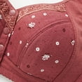 thumbnail image 4 of Cyglowse Daisy Bras for Seniors Front Closure, Wine Bras for Older Women, Senior Bras for Women Button Front 46, 4 of 6