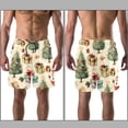 thumbnail image 3 of luoweisi Men's Beach Shorts Quick Dry Swim Trunks with Mesh Lining Merry Chrismas S, 3 of 5