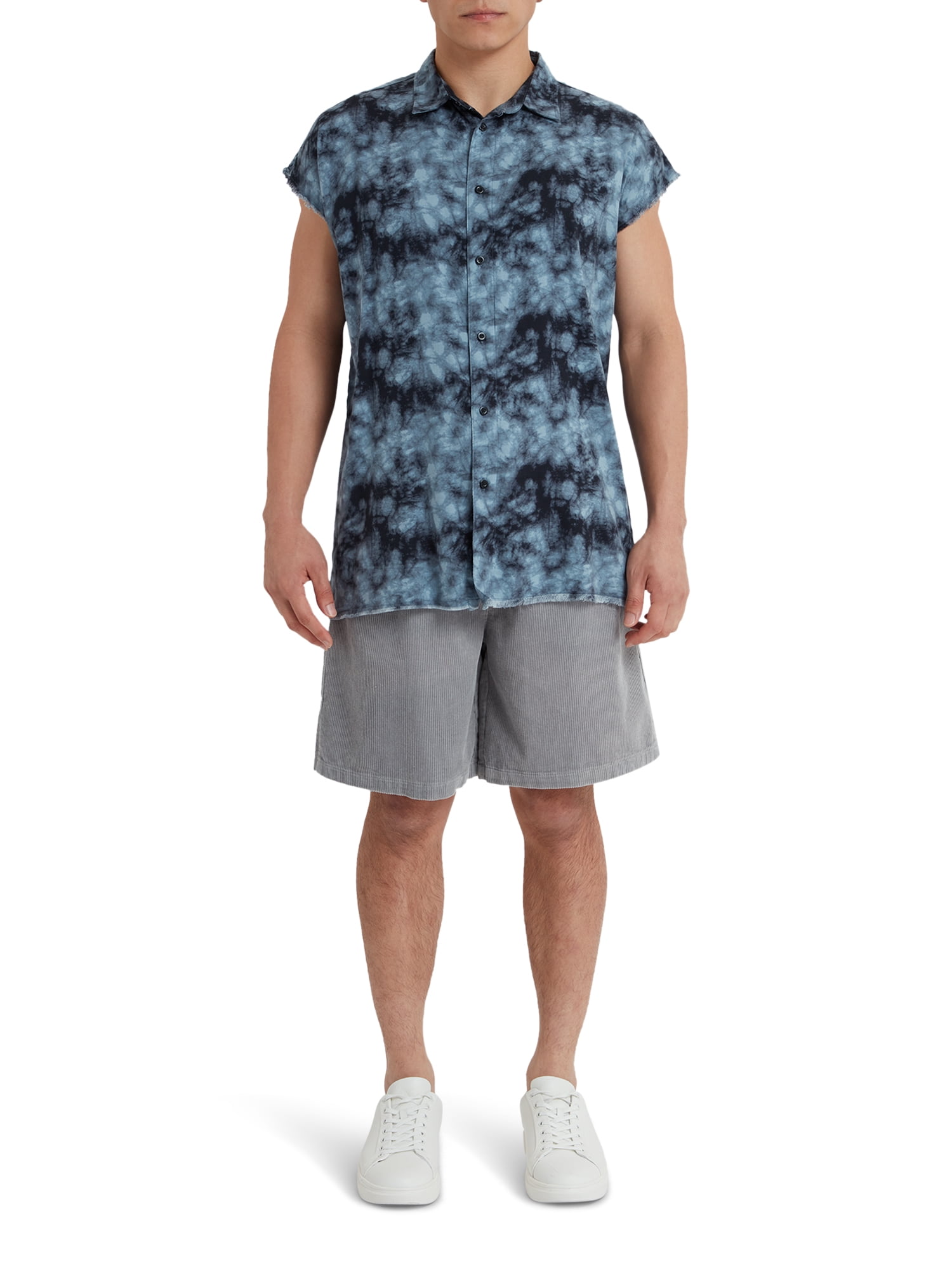 EPIC Studio Men's & Big Men's Sleeveless Cotton Rayon Resort Shirt, Sizes S-5XL, Mens Shirts