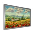 thumbnail image 2 of Designart 'Beautiful Landscape With Poppies Flowers By Riverside' Traditional Framed Art Print, 2 of 4