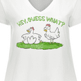 thumbnail image 4 of Inktastic Hey, Guess What? Chicken Butt Women's Plus Size V-Neck T-Shirt, 4 of 5