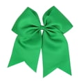 thumbnail image 1 of Chixx Solid Plain Basic Cheer Dance Softball Bows - Emerald Green, 1 of 1