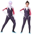 thumbnail image 3 of Disfraz de Spiderman Gwen Stacy para adultos y niños, mono Zentai con máscara, traje de fiesta para niñas y mujeres, 3 of 4