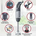 Mueller Multistick 800W 5in1 Handheld Immersion Blender 12 Speed Hand