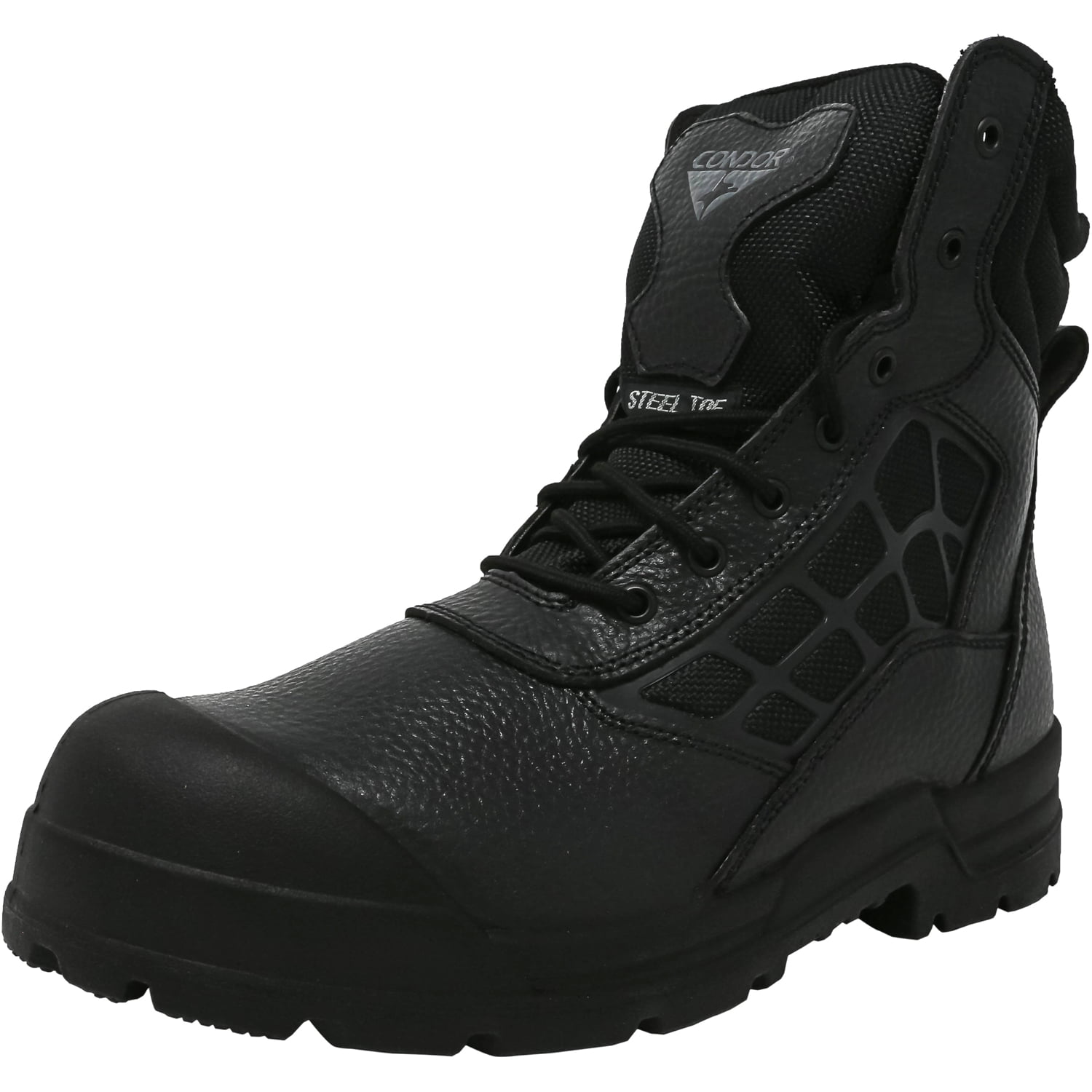 Condor Men's 8 Inch Steel Toe Work Boot Black High-Top Leather - 8M ...