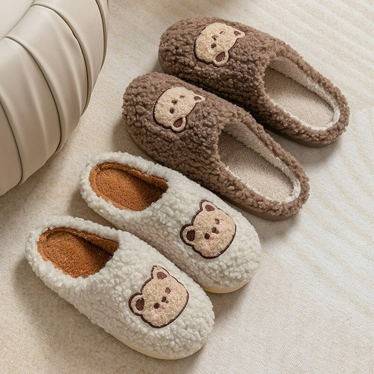 Men Women House Slippers Winter Warm Comfort Memory Foam Home Shoes Indoor