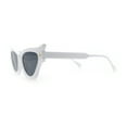 thumbnail image 6 of Womens Rich Gilded Age Opulent Gothic Cat Eye Plastic Fashion Sunglasses White - Black, 6 of 7